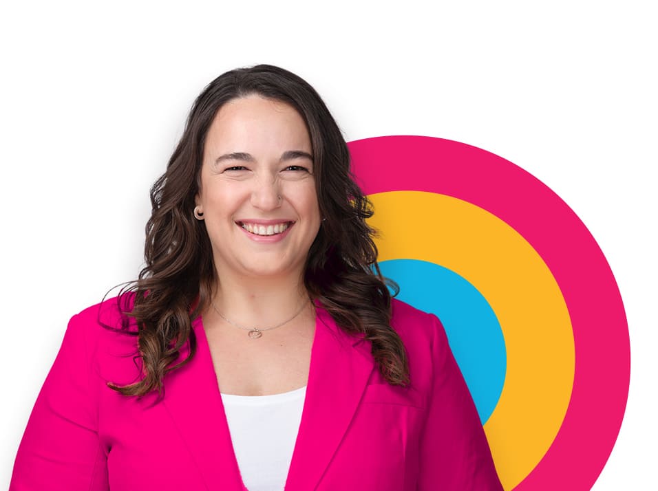 Laura Sanchez with logo